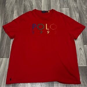 SIZE XL POLO RALPH LAUREN CLASSIC FIT EMBROIDERED 1992 RAINBOW LOGO SHIRT